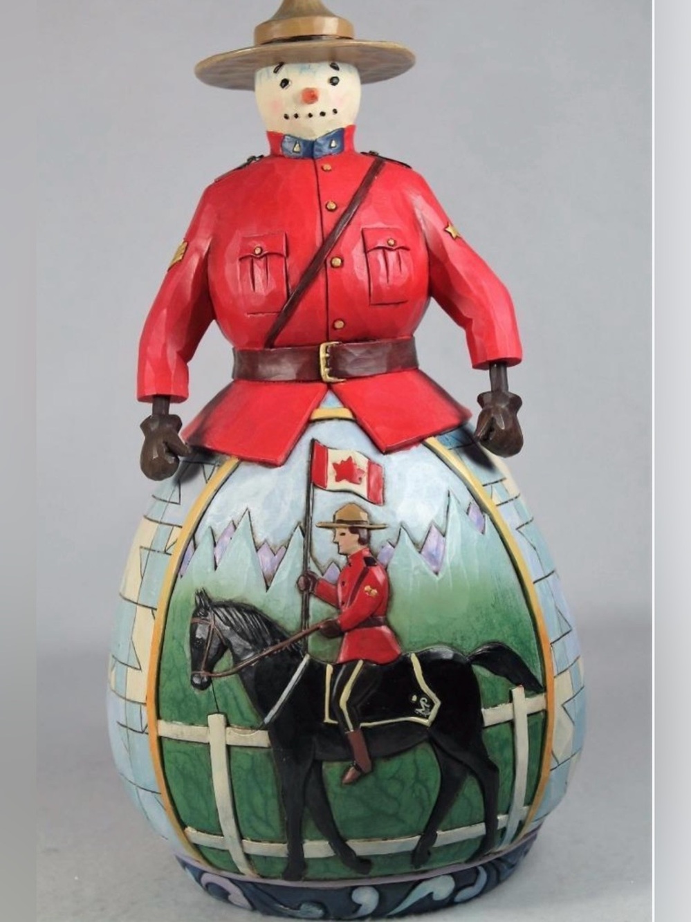Jim Shore RCMP ‘Courage on Horseback’ Snowman Figurine